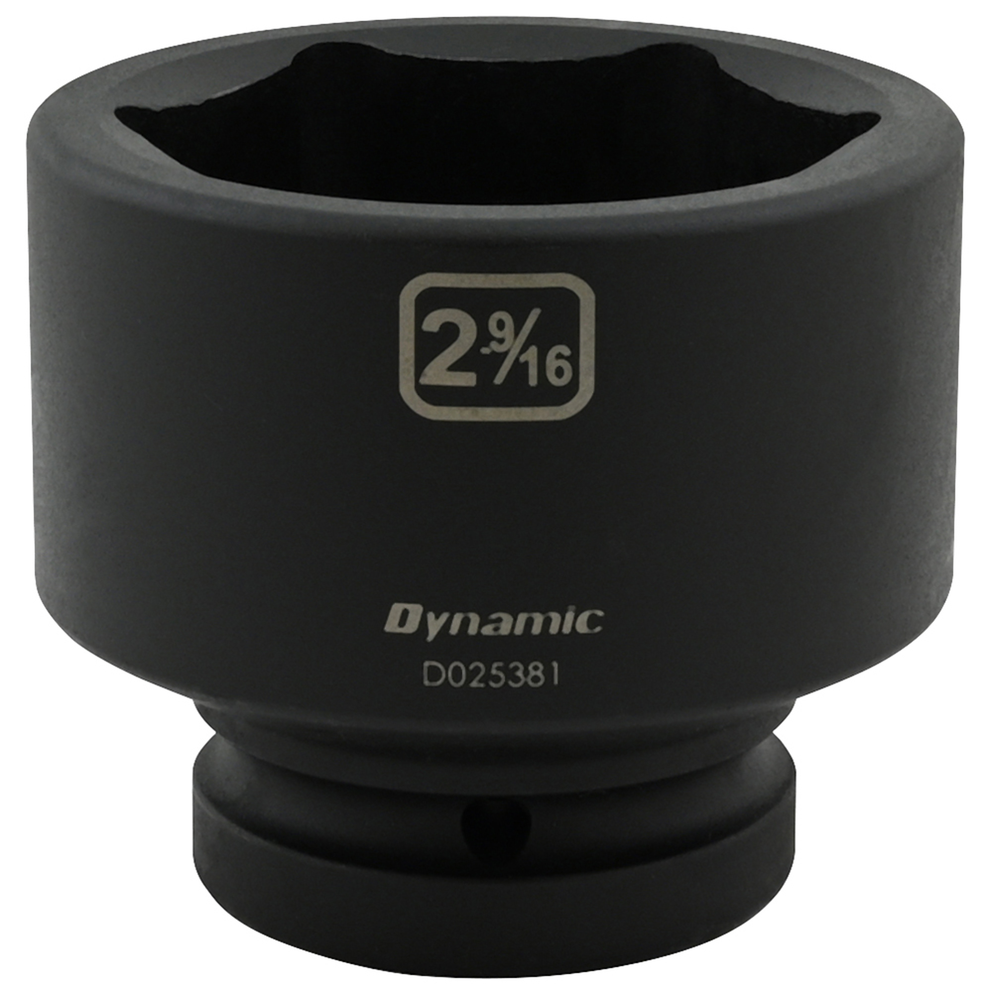 Dynamic Tools 2-9/16'' X 1" Drive, 6 Point Standard Length, Impact Socket